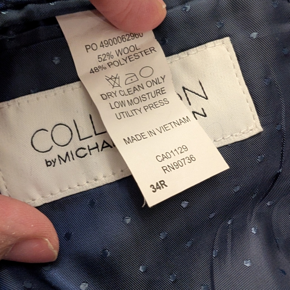 JF J.Ferrar Classic Blue Tuxedo with Black Vest - Picture 11 of 13